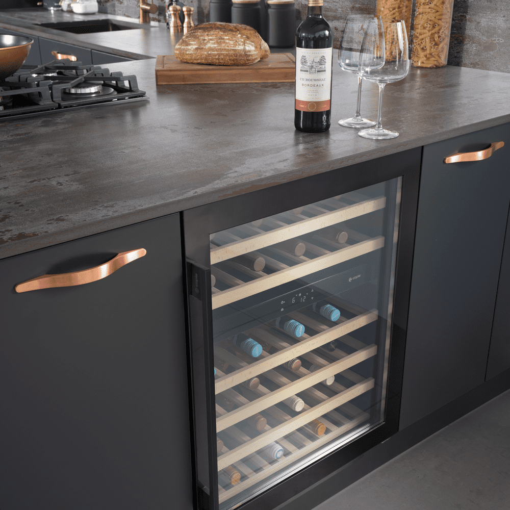 Close up of a Caple undercounter wine cooler