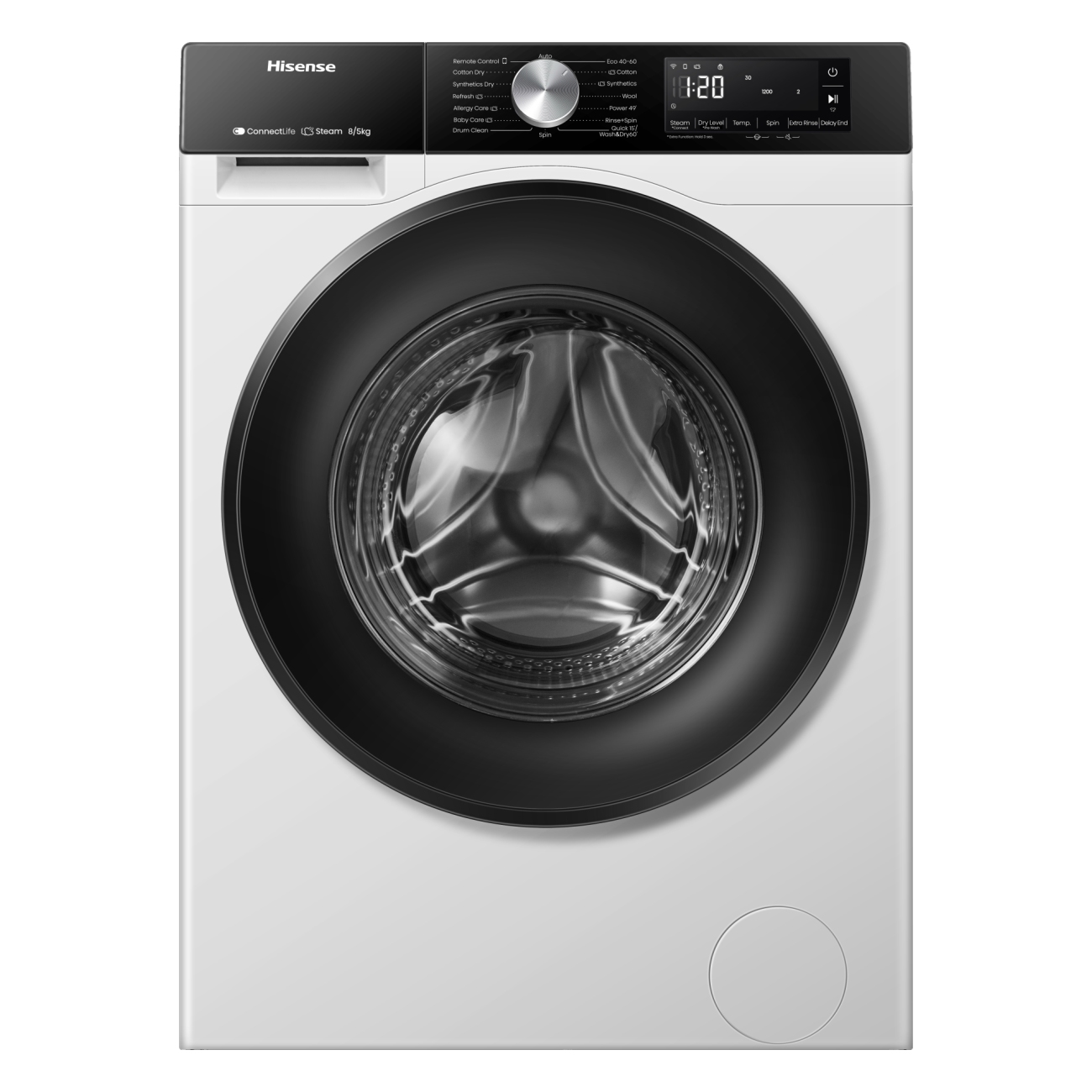 Hisense WD3S8043BW3 Washer Dryer in White 1400 Spin 8kg 5kg D Rated En