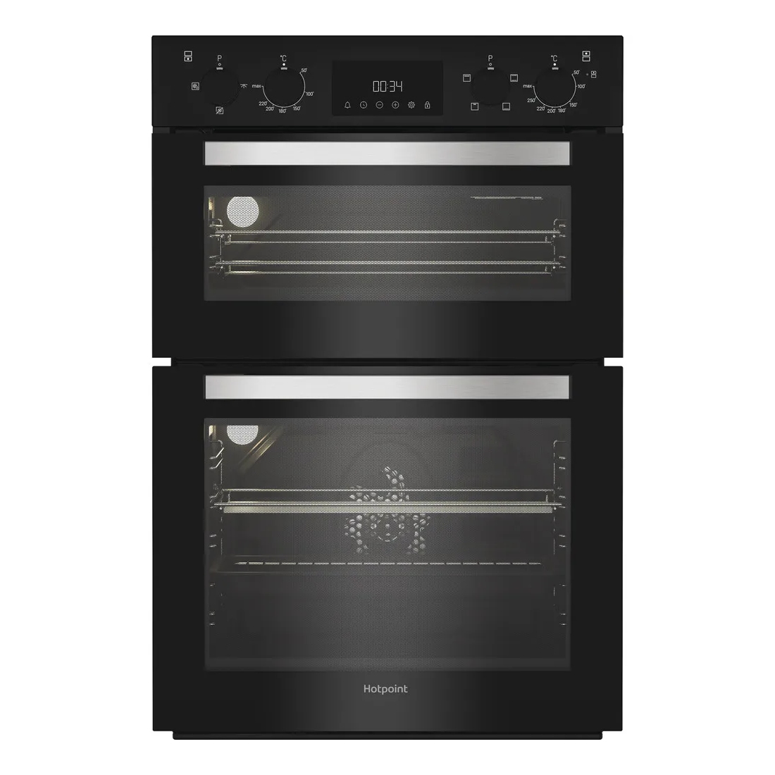 Hotpoint DIH 10D B Built In Electric Double Oven - BLACK