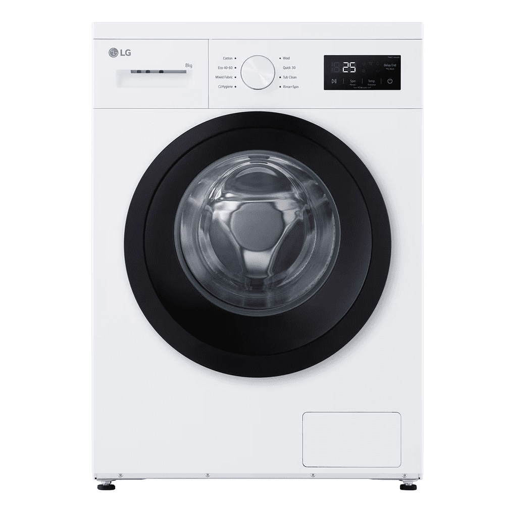 LG  8kg Steam Washing Machine 1400rpm F4A10S8NWK - White