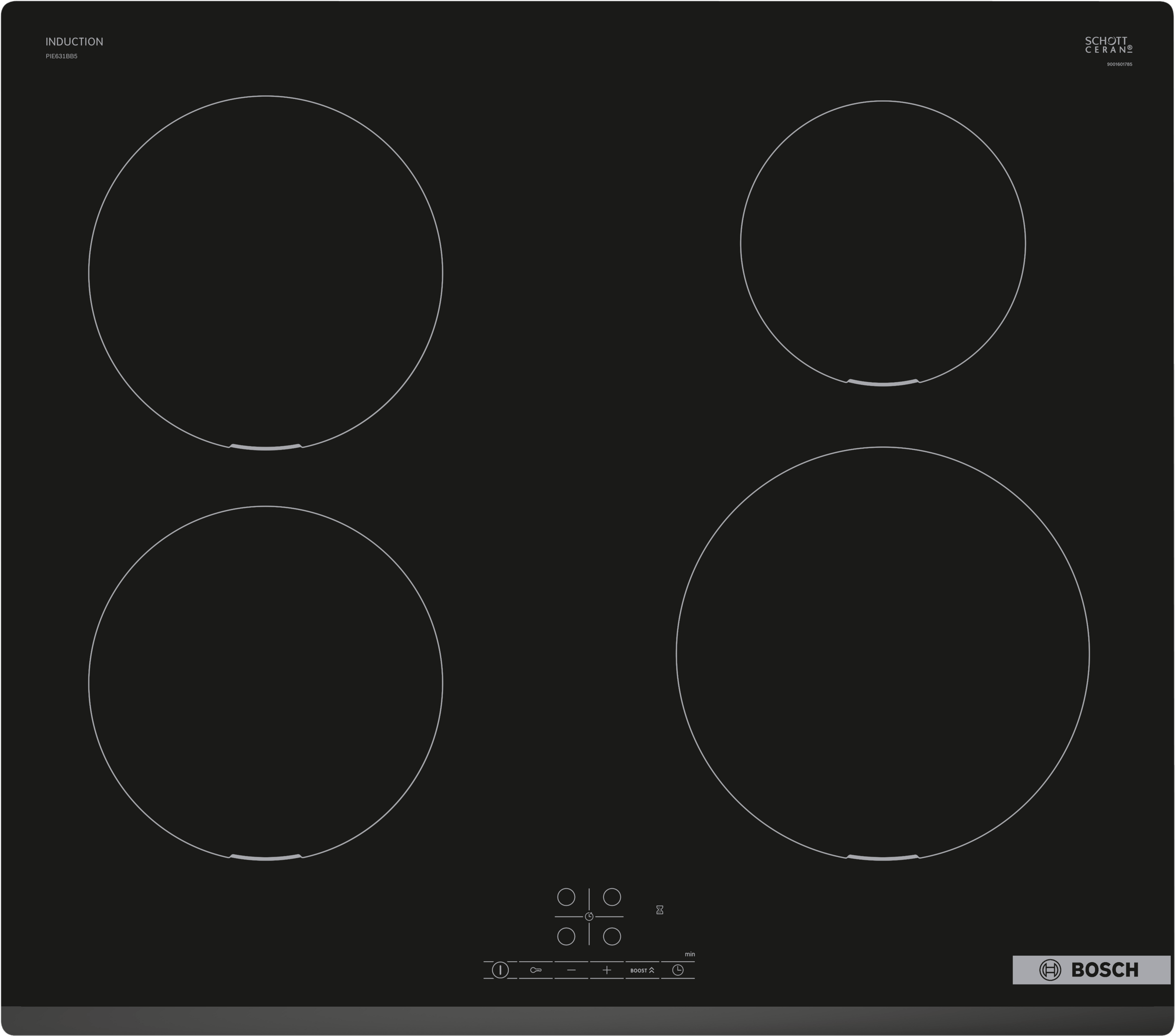 Bosch  60cm Series 4 Bevelled Induction Hob PIE631BB5E - Black