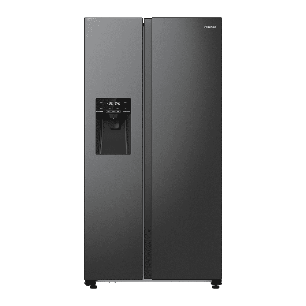 Hisense PureFlat American Fridge Freezer Ice & Water Non-Plumbed RS5P535NTFDUK - BLACK STEEL Hisense PureFlat American Fridge Freezer Ice & Water Non-Plumbed RS5P535NTFDUK - BLACK STEEL