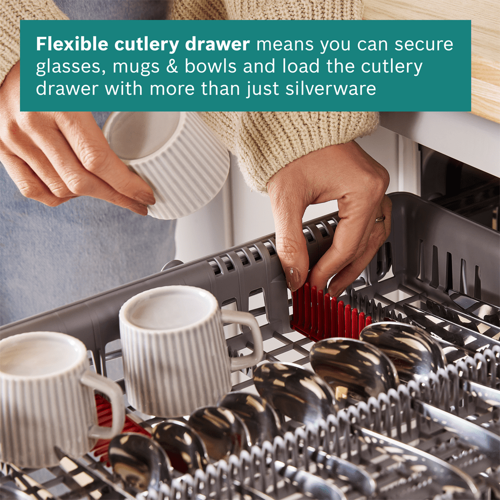 Bosch 45cm Series 4 Freestanding Dishwasher SPS4HMI49G - Silver Bosch 45cm Series 4 Freestanding Dishwasher SPS4HMI49G - Silver