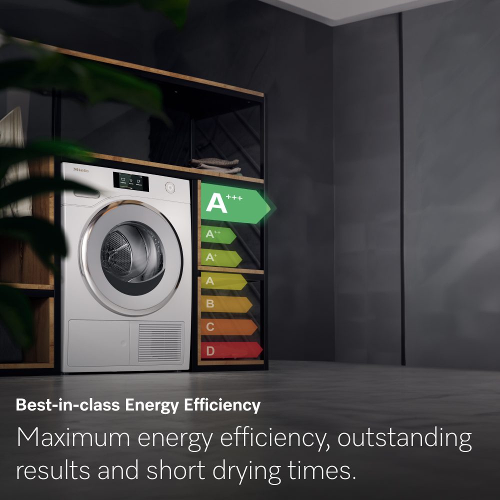 Miele 8kg Heat Pump Condenser Tumble Dryer TEC645WP - White Miele 8kg Heat Pump Condenser Tumble Dryer TEC645WP - White