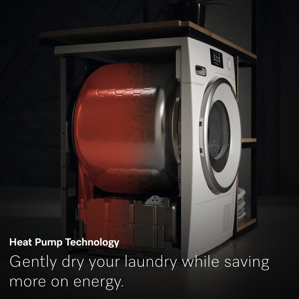 Miele 8kg Heat Pump Condenser Tumble Dryer TEC645WP - White Miele 8kg Heat Pump Condenser Tumble Dryer TEC645WP - White