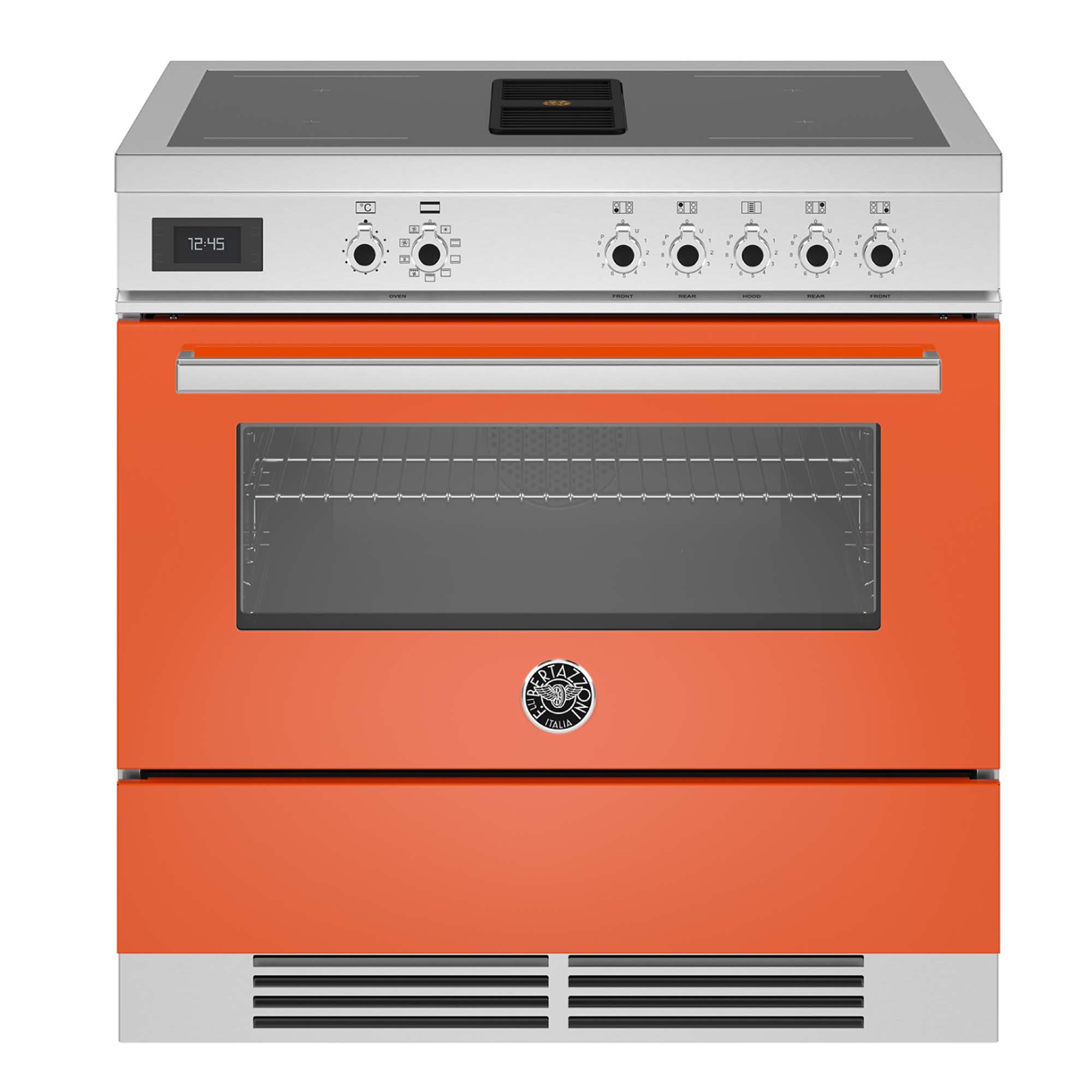 Bertazzoni  90cm Professional Air-Tec Induction Range Cooker With Integrated Extraction PROCH94I1EART - Orange
