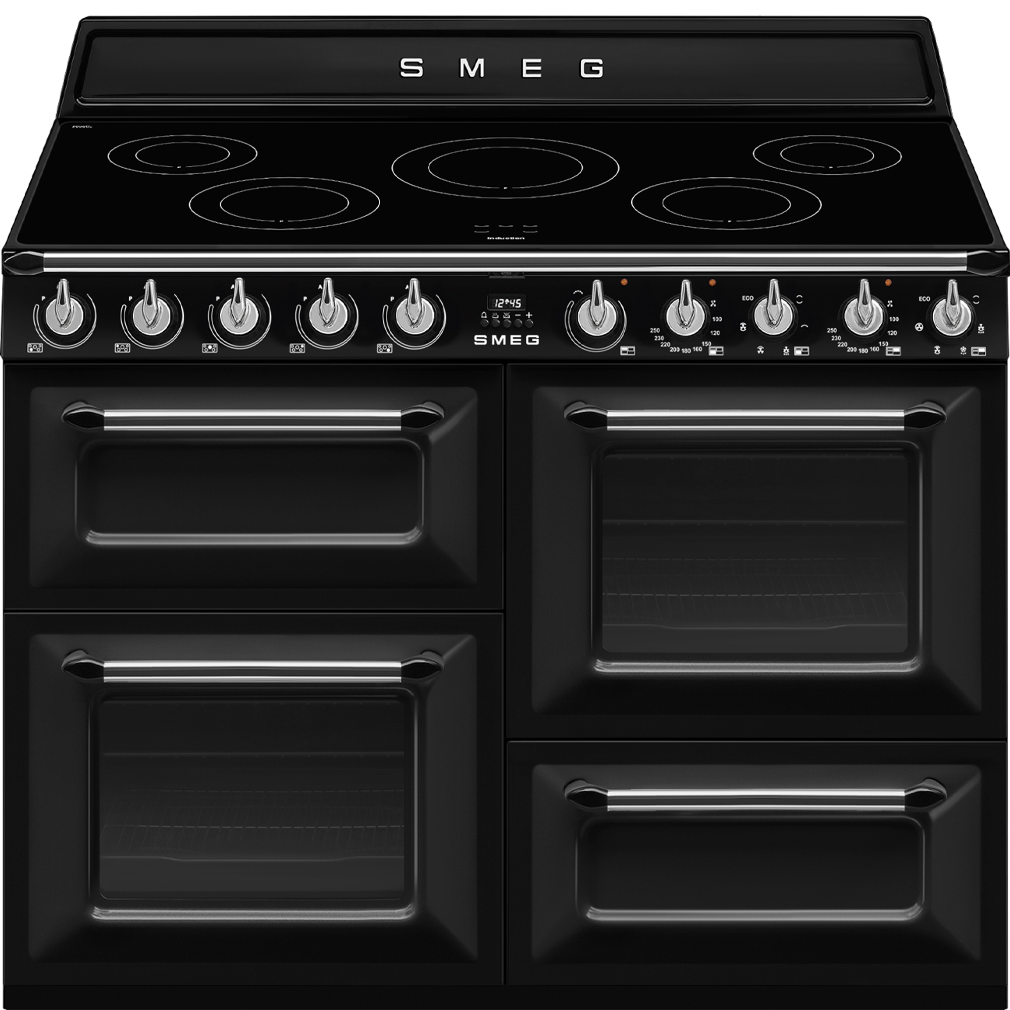 Smeg  110cm Victoria Induction Range Cooker TR4110IBL2 - Black