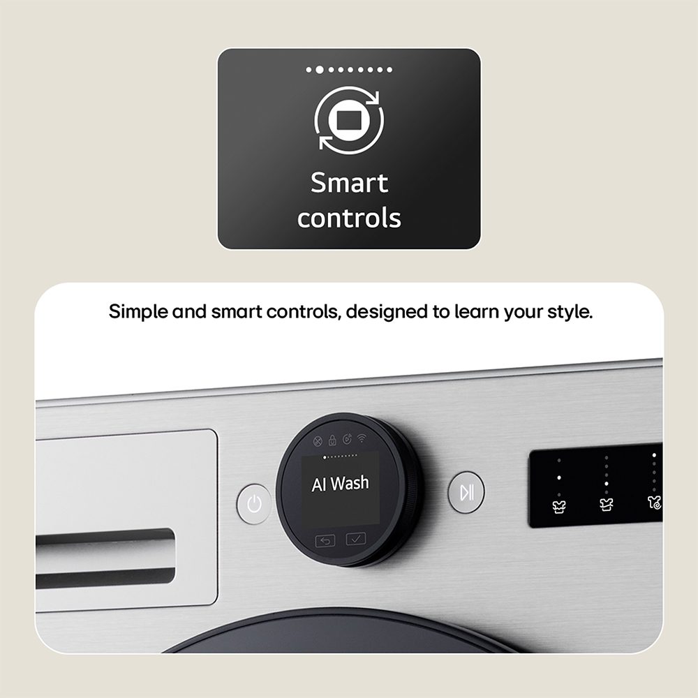 LG Series 7 AI Direct Drive 11kg 1400 Spin Washing Machine F4X7011TWB - White LG Series 7 AI Direct Drive 11kg 1400 Spin Washing Machine F4X7011TWB - White