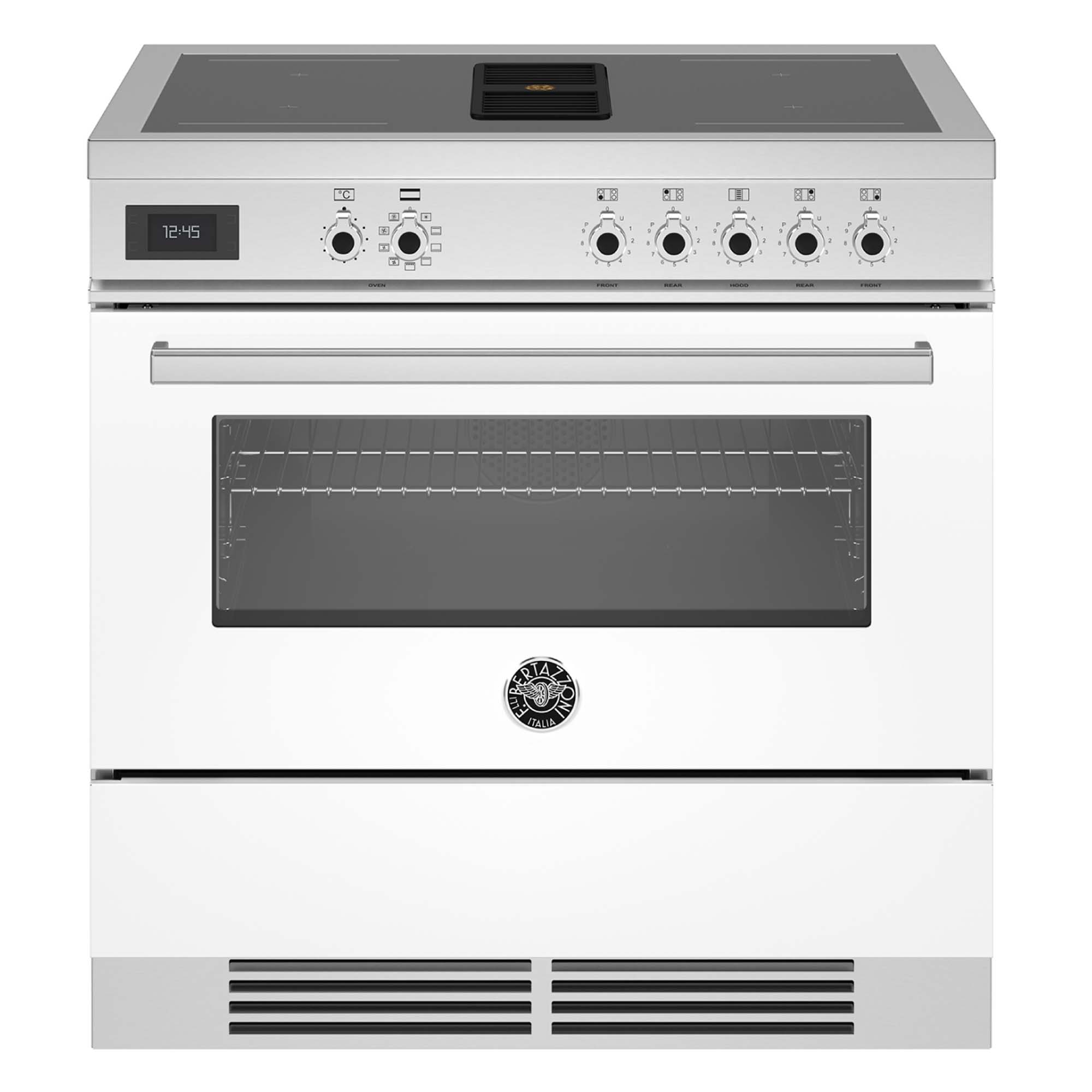 Bertazzoni  90cm Professional Air-Tec Induction Range Cooker With Integrated Extraction PROCH94I1EBIT - White