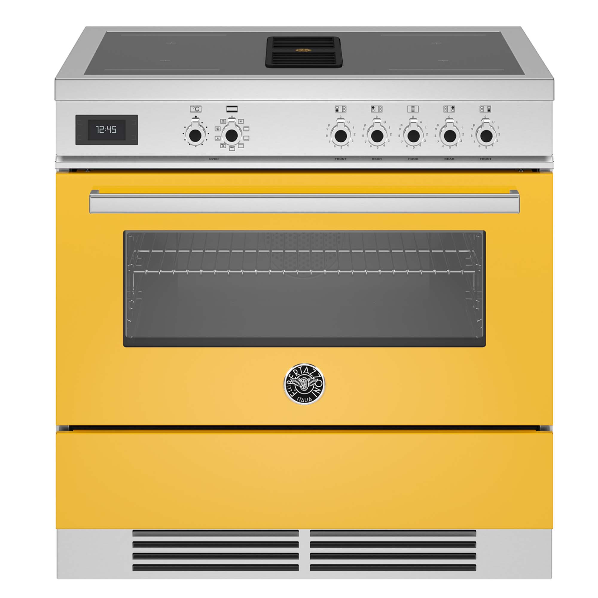 Bertazzoni  90cm Professional Air-Tec Induction Range Cooker With Integrated Extraction PROCH94I1EGIT - Yellow