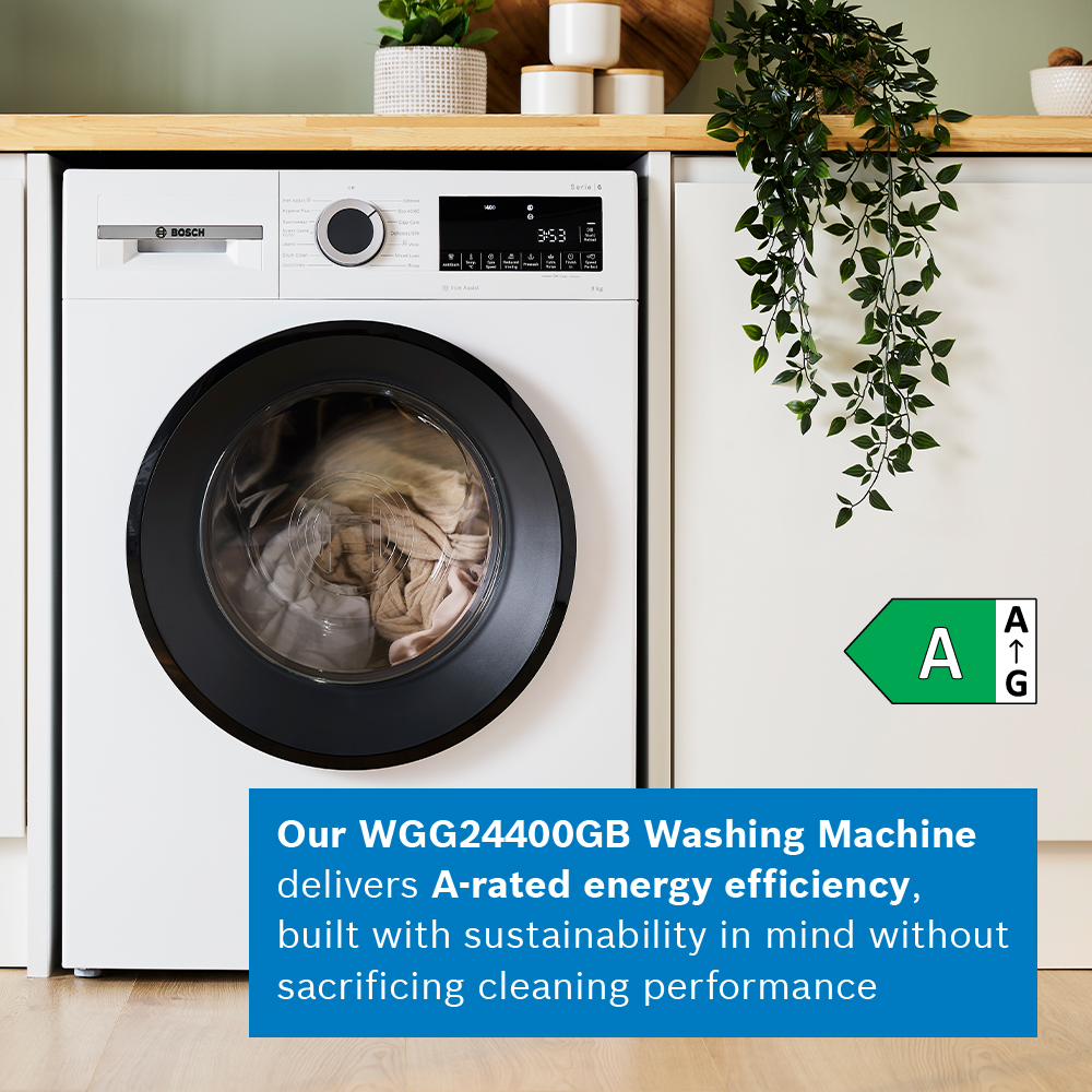 Bosch 9kg Series 6 Washing Machine 1400rpm WGG24400GB - White Bosch 9kg Series 6 Washing Machine 1400rpm WGG24400GB - White