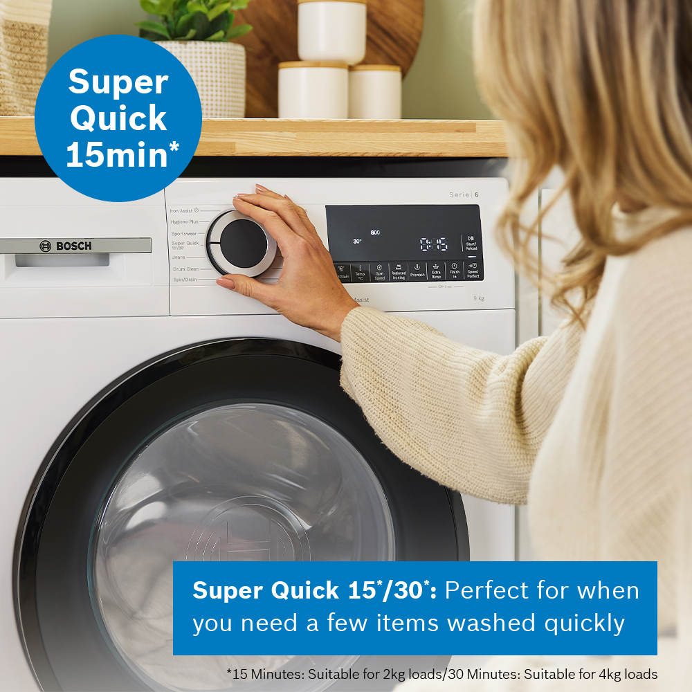 Bosch 9kg Series 6 Washing Machine 1400rpm WGG24400GB - White Bosch 9kg Series 6 Washing Machine 1400rpm WGG24400GB - White