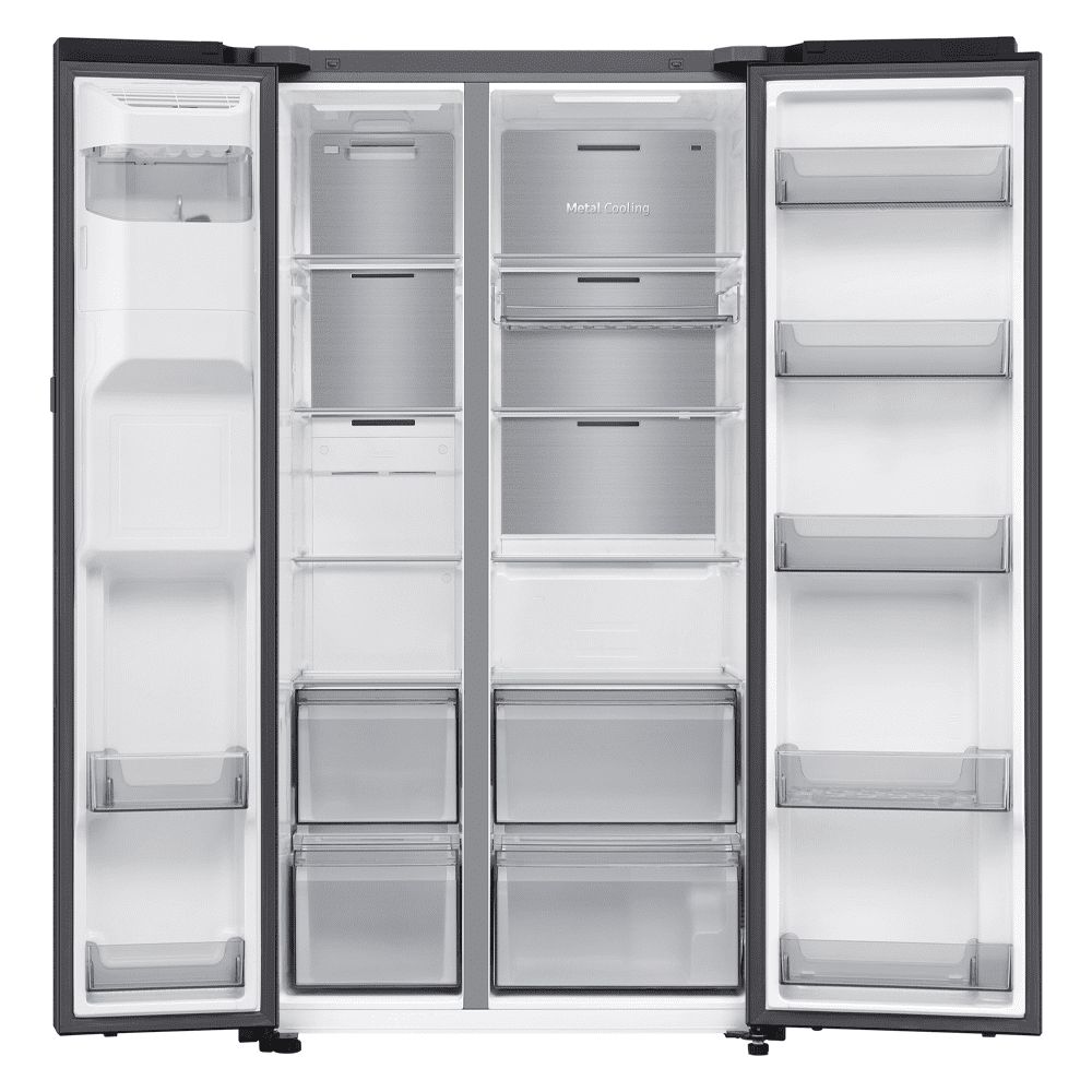 Samsung American Fridge Freezer With Ice & Water RS90F64EDFEU - BLACK STEEL Samsung American Fridge Freezer With Ice & Water RS90F64EDFEU - BLACK STEEL
