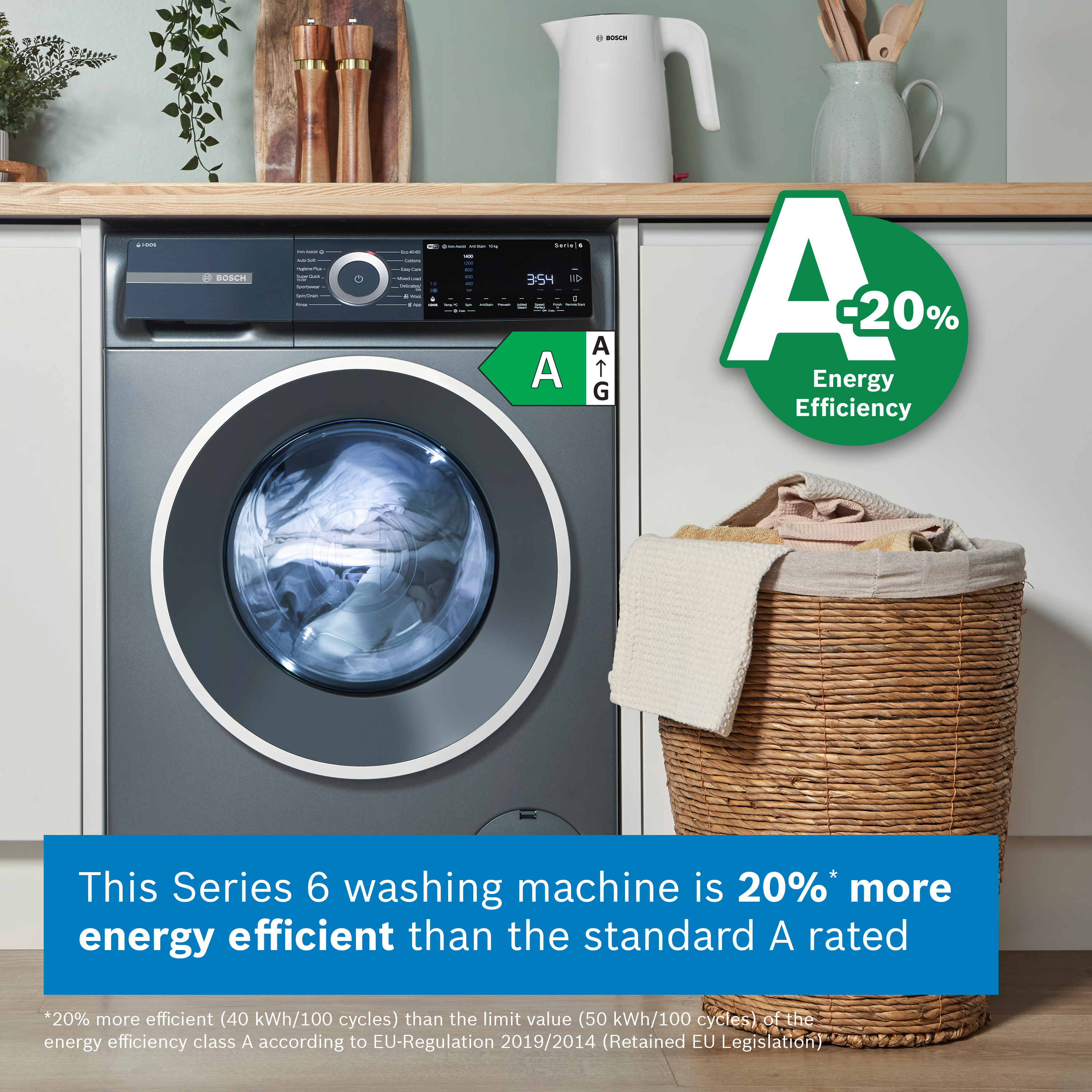 Bosch 10kg Series 6 i-DOS Washing Machine 1400rpm WGH254ARGB - Graphite Bosch 10kg Series 6 i-DOS Washing Machine 1400rpm WGH254ARGB - Graphite