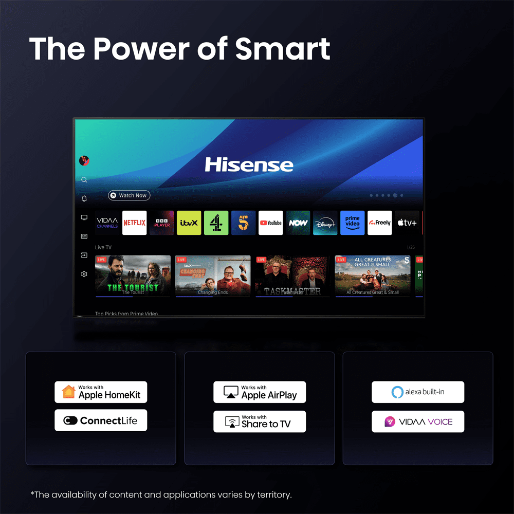 Hisense 2025 65" OLED 4K Smart TV 65A85QTUK - Black Hisense 2025 65" OLED 4K Smart TV 65A85QTUK - Black