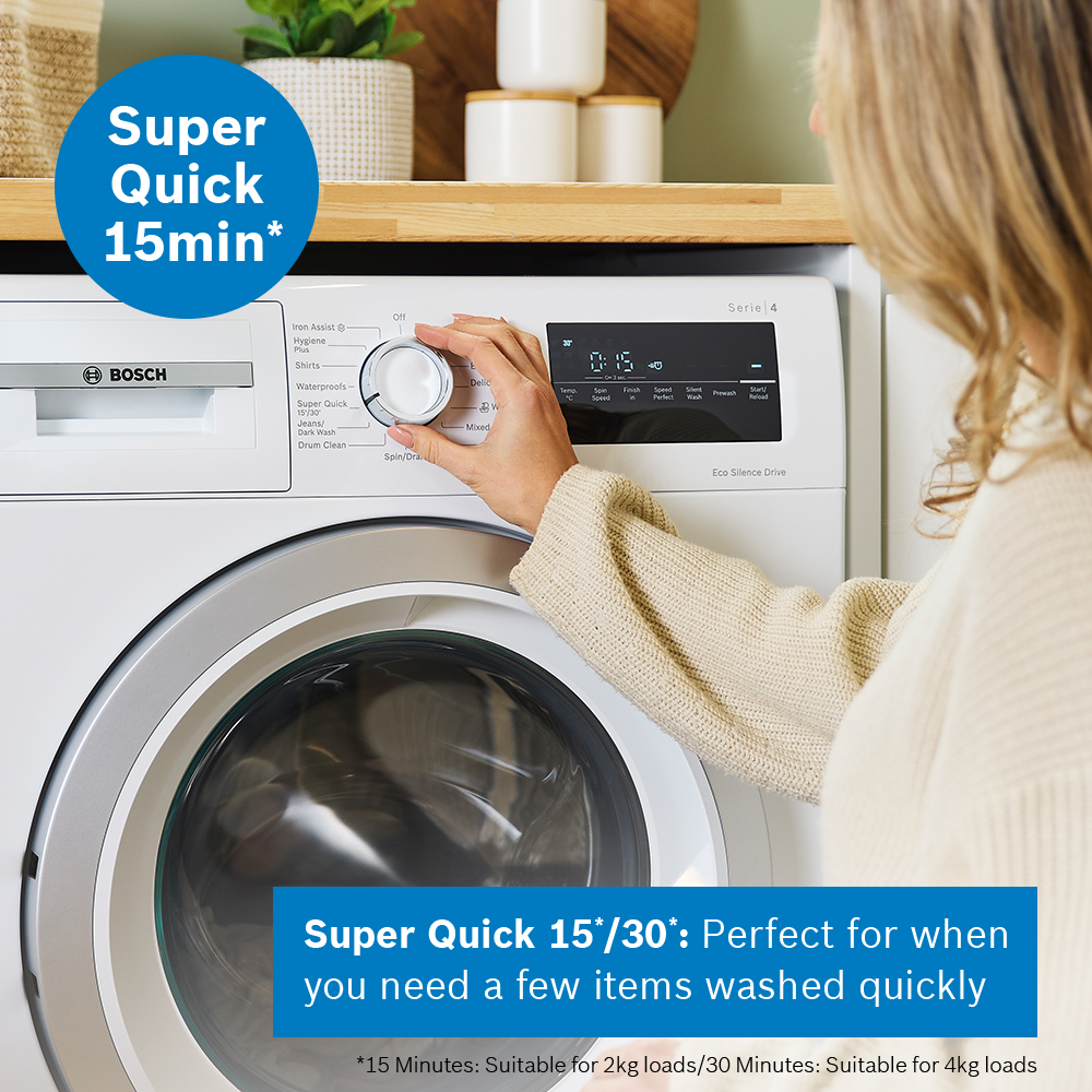 Bosch 9kg Series 4 Washing Machine 1400rpm WAN28259GB - White Bosch 9kg Series 4 Washing Machine 1400rpm WAN28259GB - White
