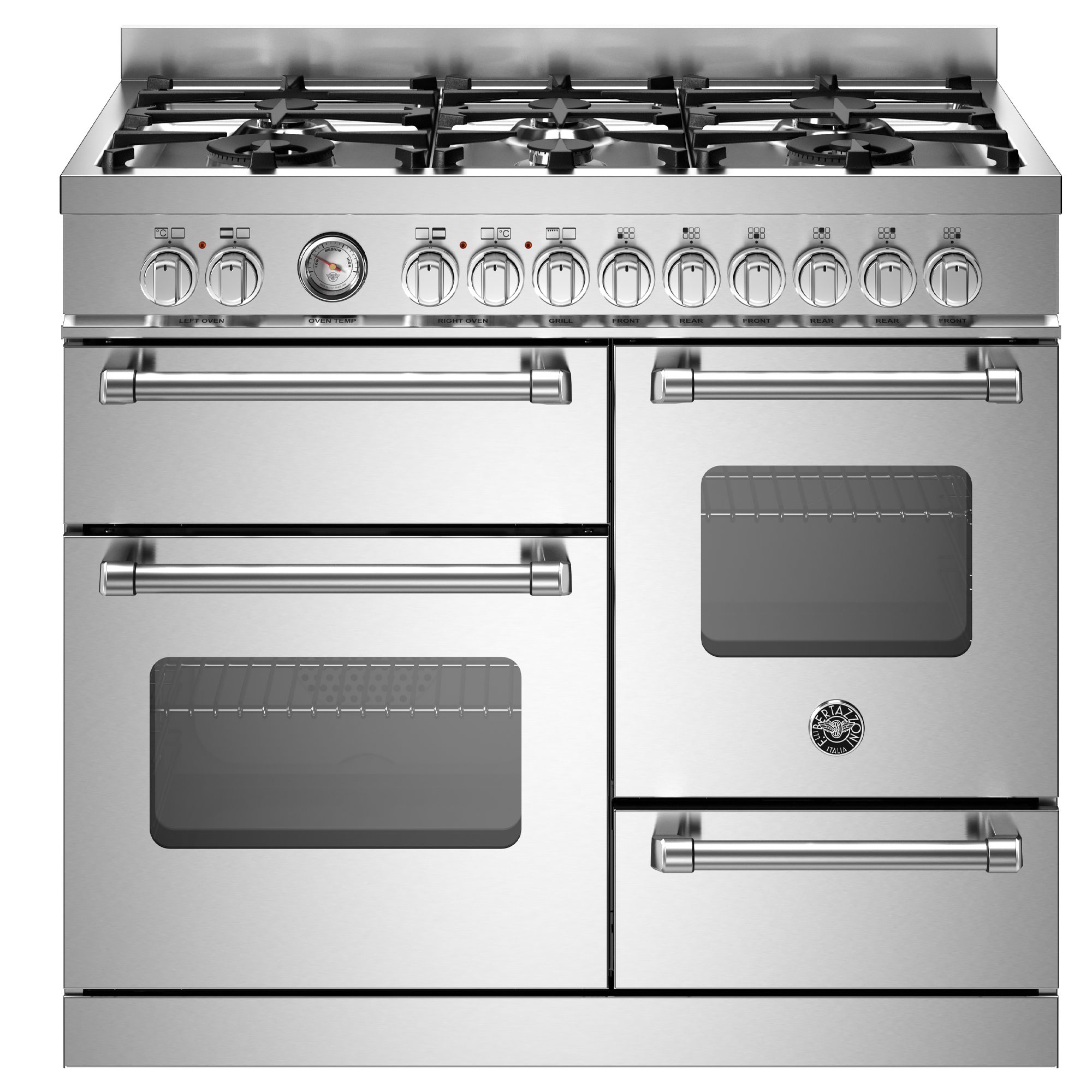 Bertazzoni  100cm Master Series XG Dual Fuel Range Cooker MAS106L3EXC - Stainless Steel