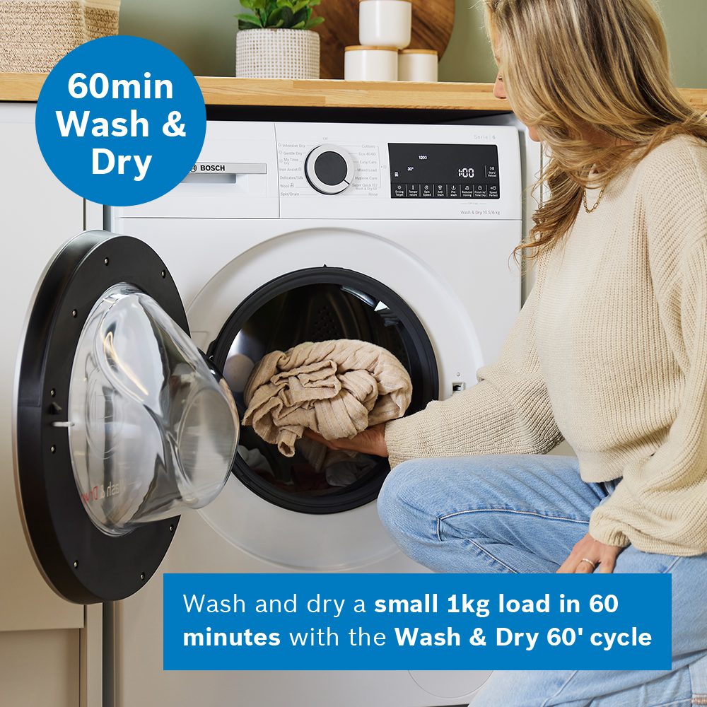 Bosch 10.5kg/6kg Series 6 Washer Dryer WNG25401GB - White Bosch 10.5kg/6kg Series 6 Washer Dryer WNG25401GB - White