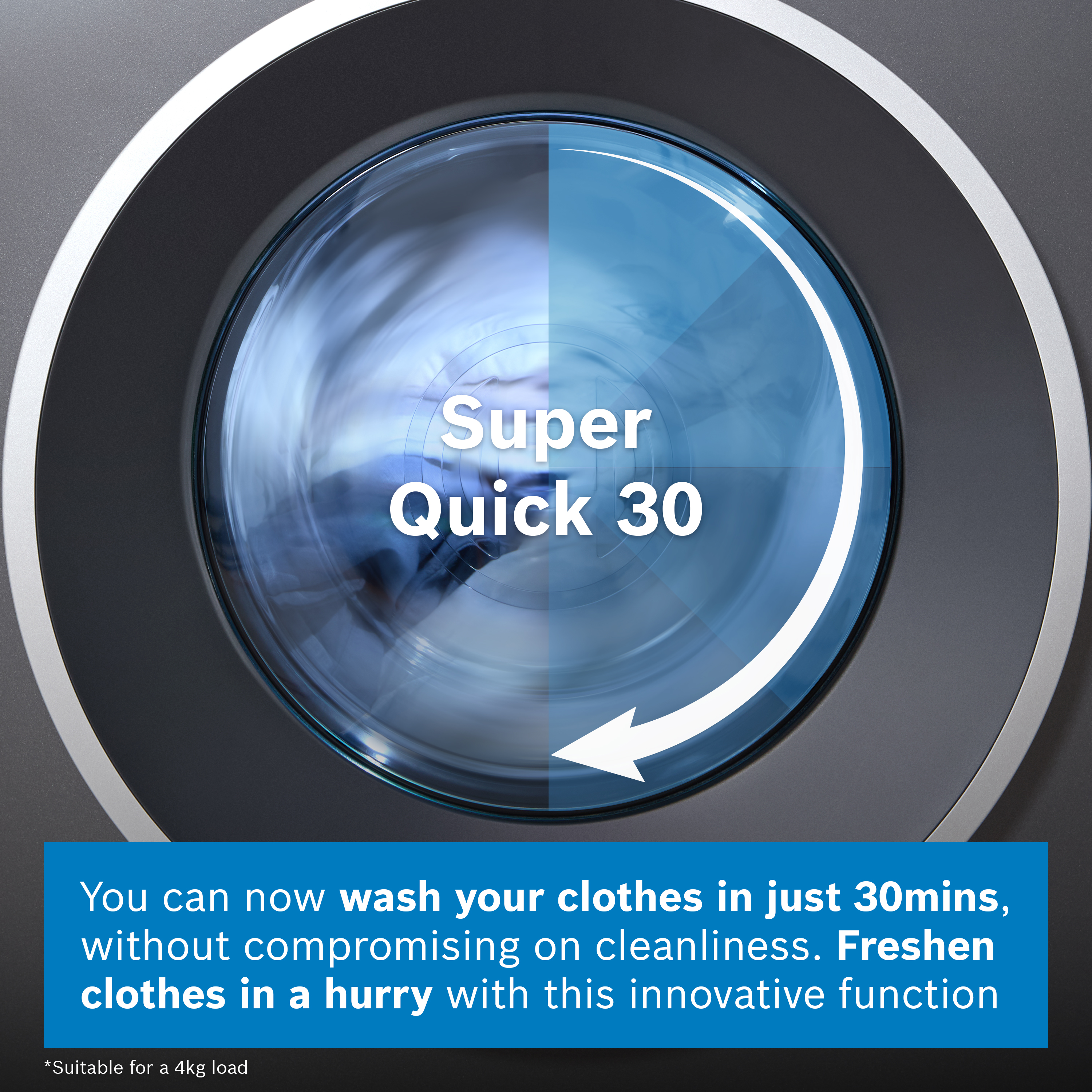 Bosch 10kg Series 6 i-DOS Washing Machine 1400rpm WGH254ARGB - Graphite Bosch 10kg Series 6 i-DOS Washing Machine 1400rpm WGH254ARGB - Graphite