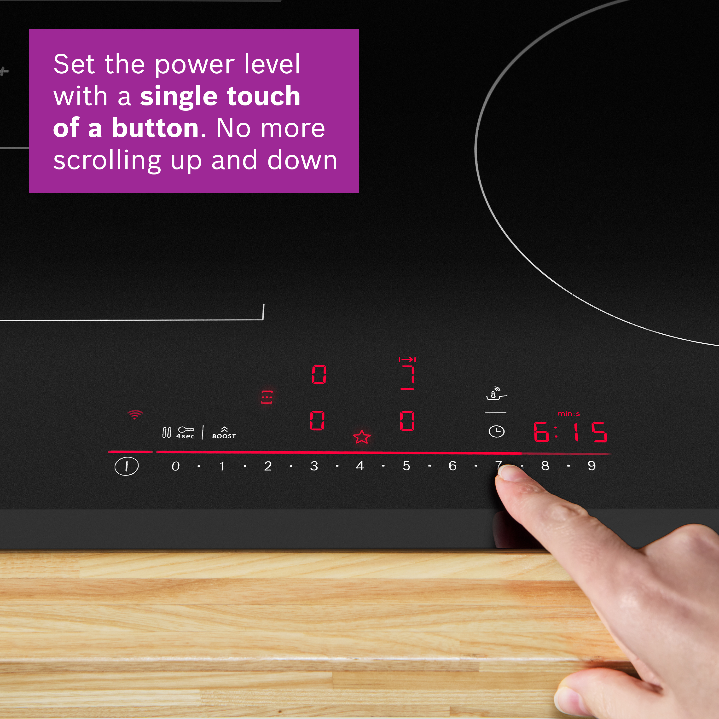 Bosch 60cm Series 6 Flex Induction Hob PIX631HC1E - Black Bosch 60cm Series 6 Flex Induction Hob PIX631HC1E - Black