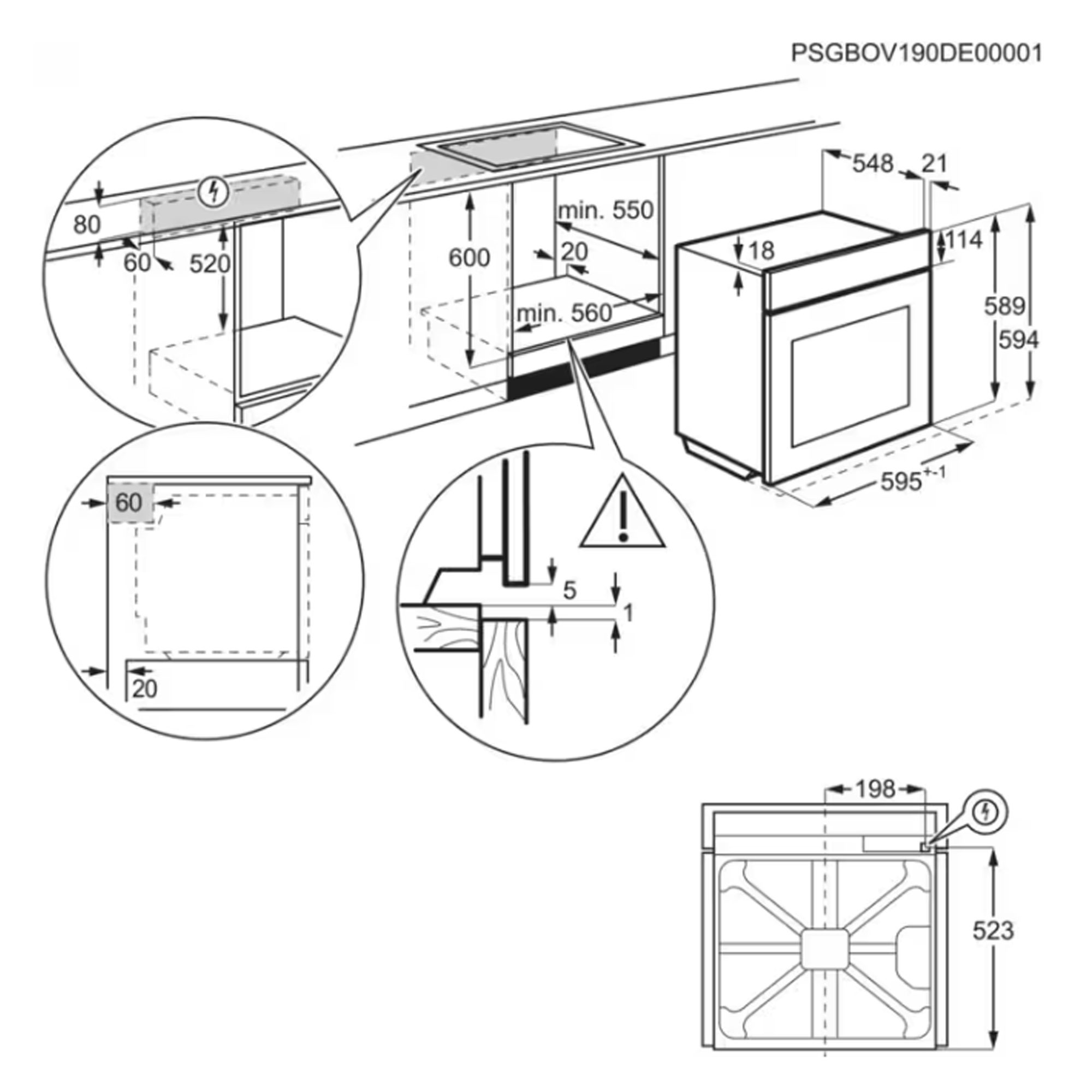 AEG Series 6000 Pyrolytic Multifunction Single Oven BPX53506EM - Stainless Steel AEG Series 6000 Pyrolytic Multifunction Single Oven BPX53506EM - Stainless Steel