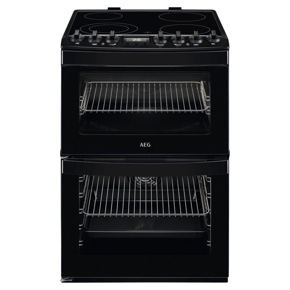 AEG  60cm Freestanding SteamBake Electric Ceramic Cooker CCB6741ACB - Black