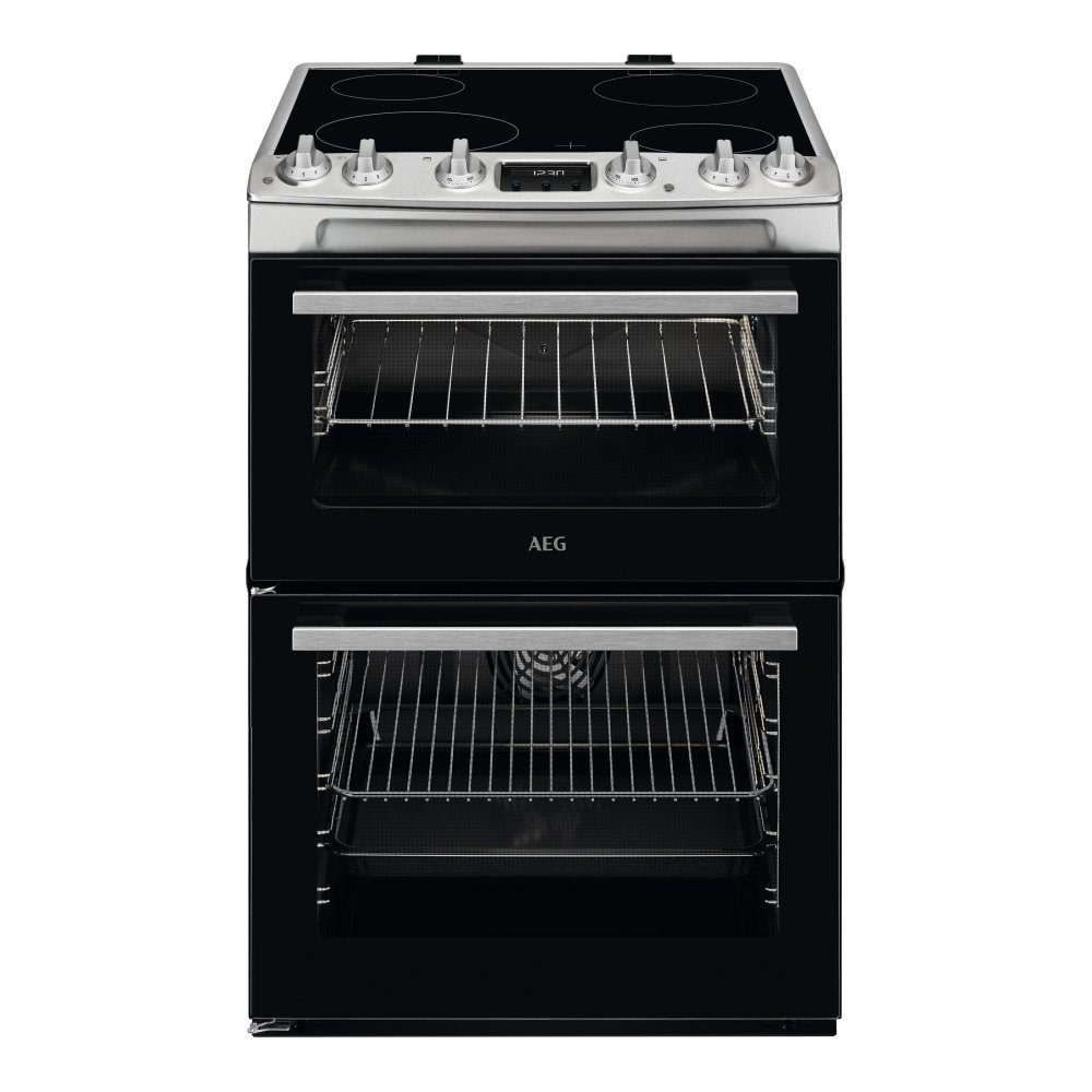 AEG  60cm Freestanding Electric Ceramic Cooker CCX6540ACM - Stainless Steel