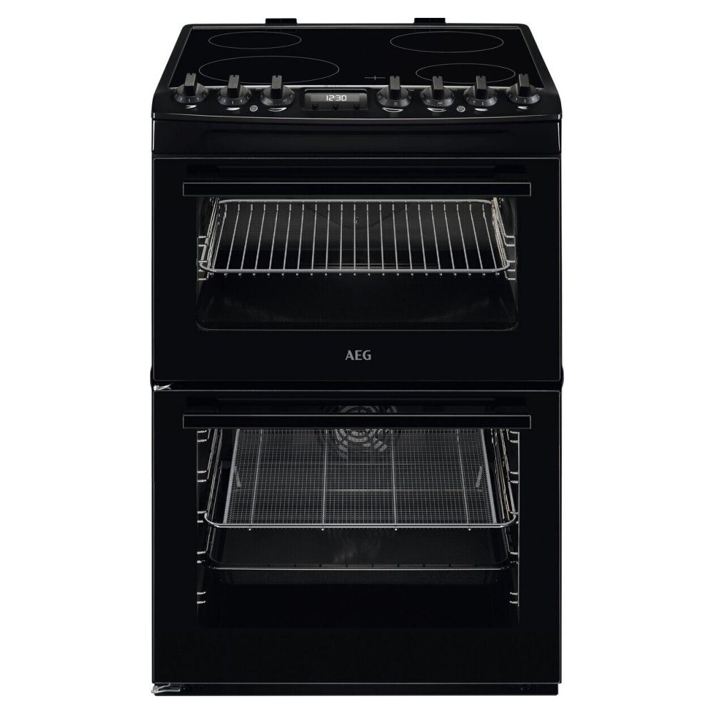 AEG  60cm Freestanding SteamBake Electric Ceramic Cooker CCX6740ACB - Black