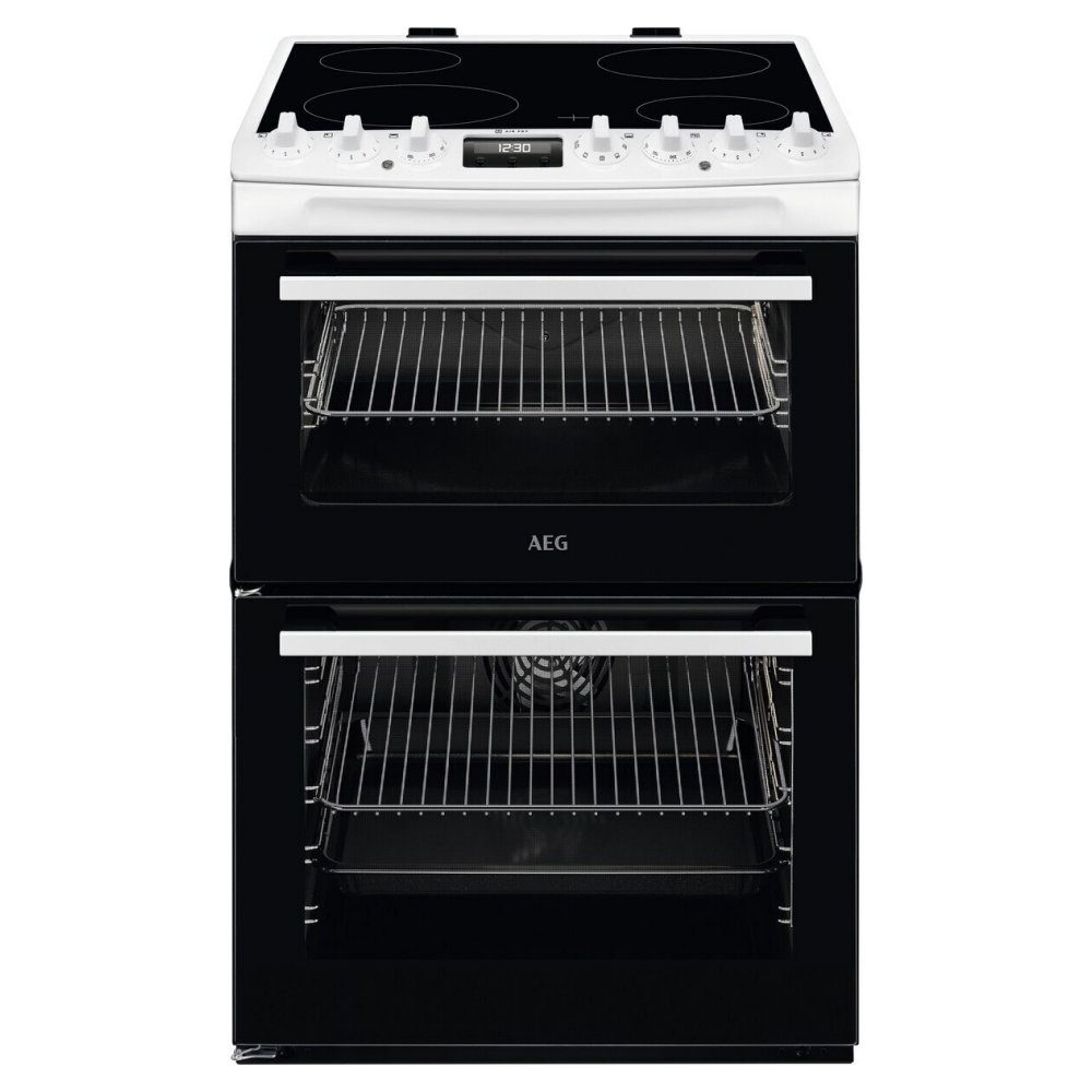 AEG  60cm Freestanding SteamBake Electric Ceramic Cooker CCX6740ACW - White
