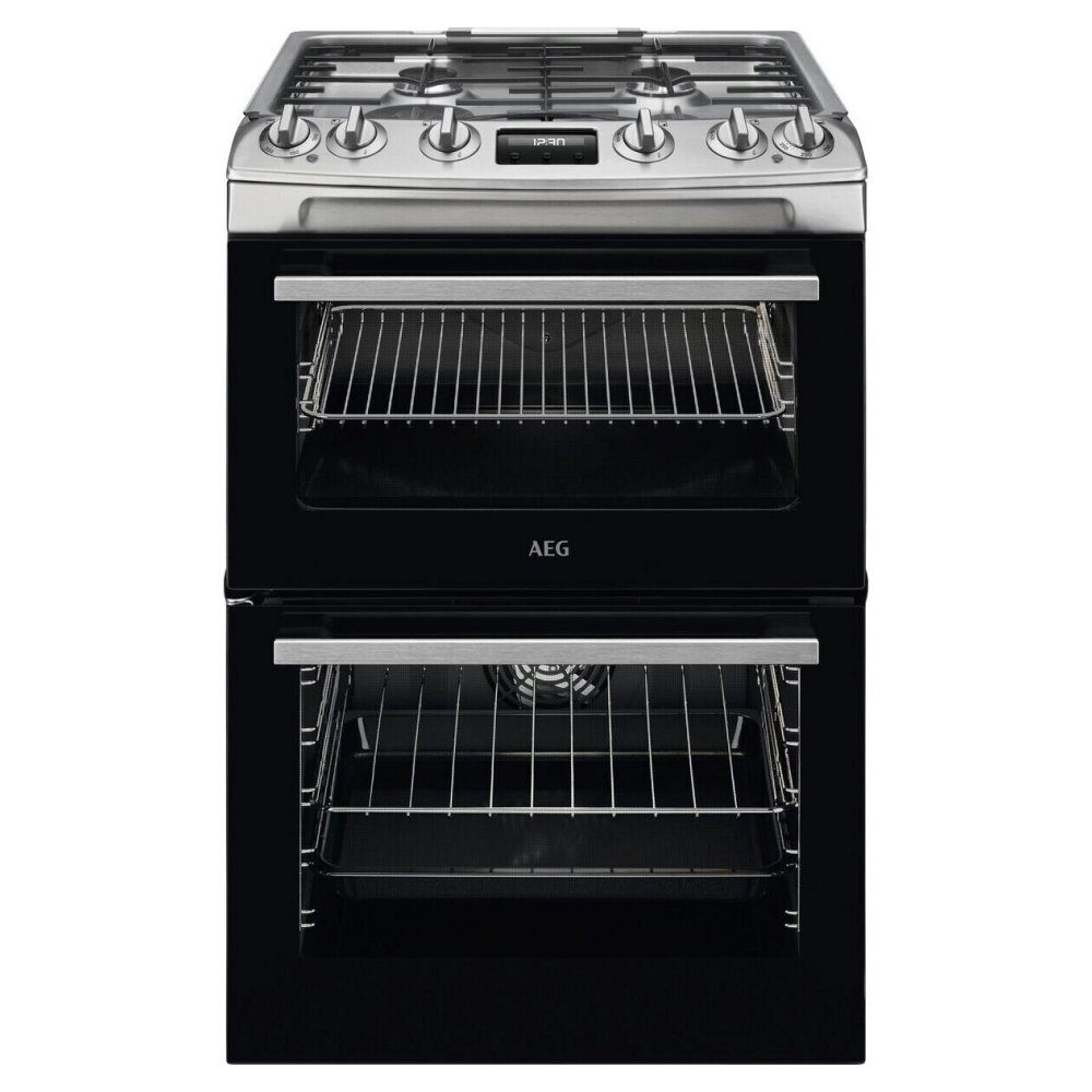 AEG  60cm Freestanding Dual Fuel Cooker CKX6540ACM - Stainless Steel