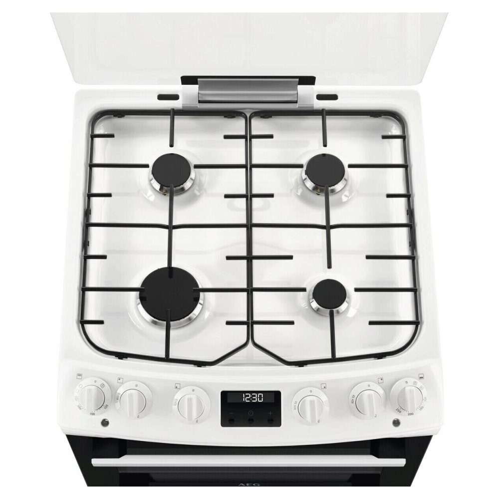 AEG 60cm Freestanding Dual Fuel Cooker CKX6540ACW - White AEG 60cm Freestanding Dual Fuel Cooker CKX6540ACW - White