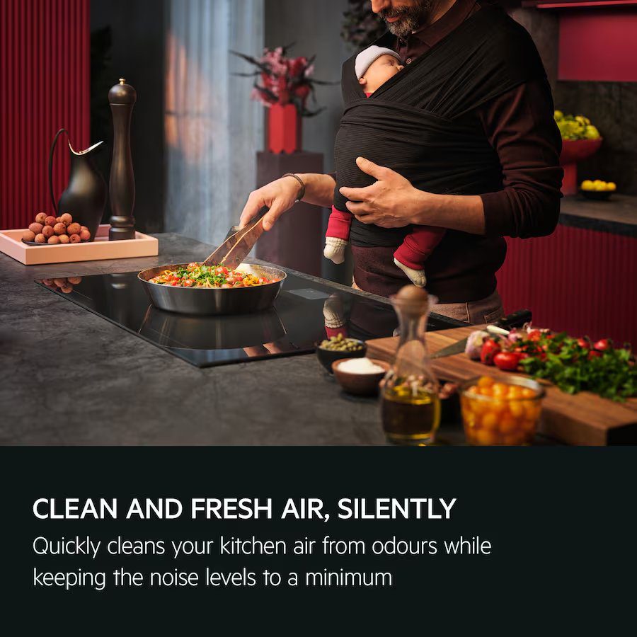 AEG 90cm Series 7000 Angled Chimney Hood GV77D91SB - Black AEG 90cm Series 7000 Angled Chimney Hood GV77D91SB - Black