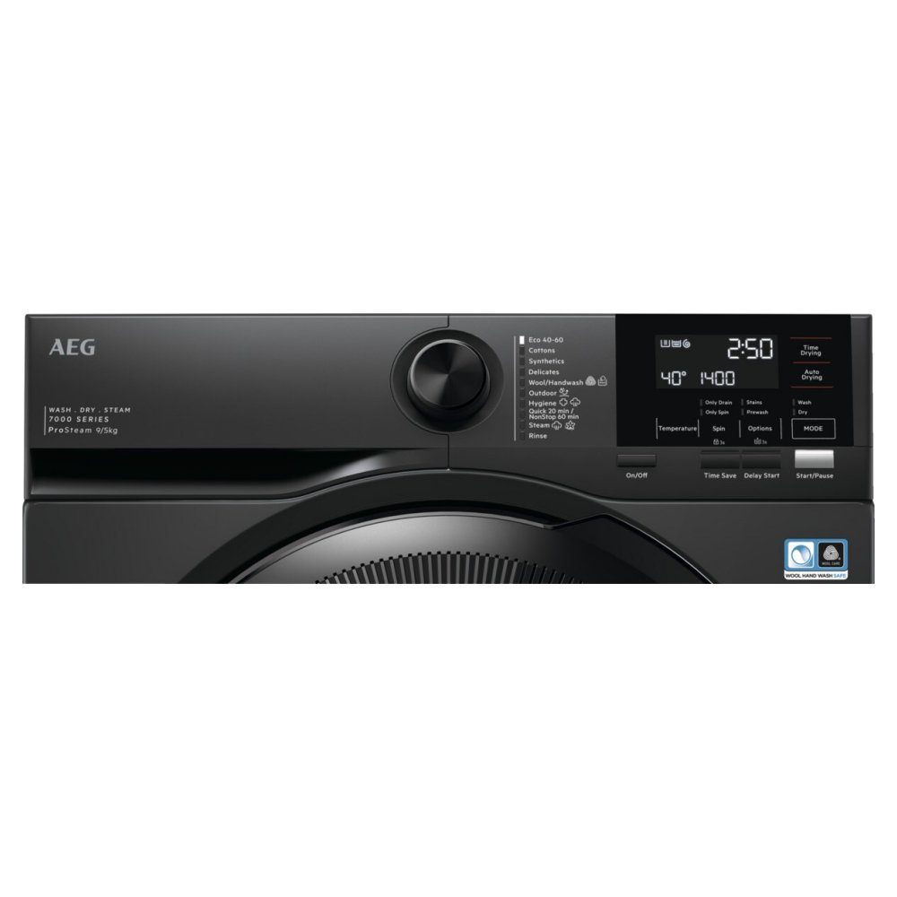 AEG 9kg/5kg ProSteam Washer Dryer 7000 Series LWR7196U4B - Graphite AEG 9kg/5kg ProSteam Washer Dryer 7000 Series LWR7196U4B - Graphite