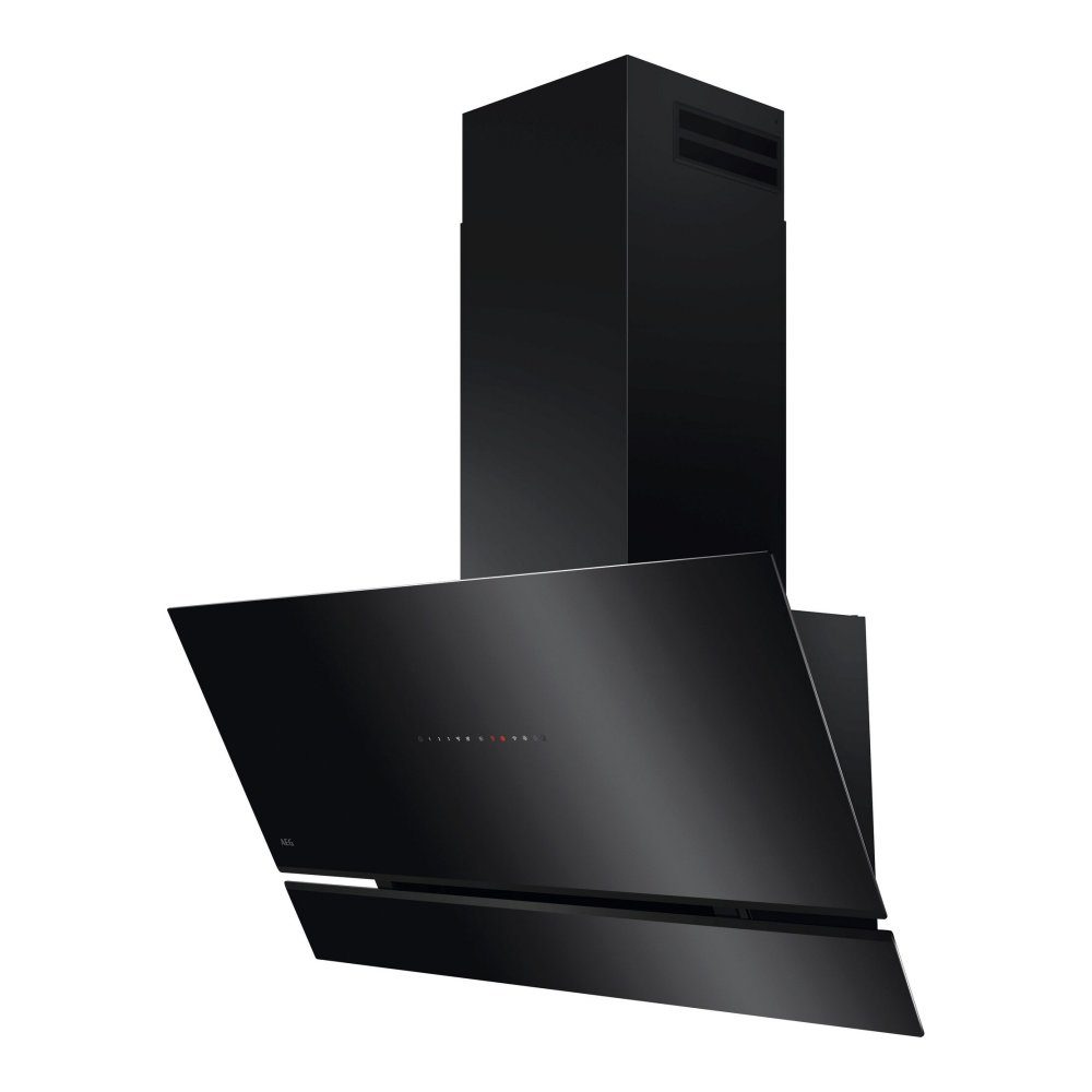 AEG  90cm Series 8000 Angled Chimney Hood NDV8791CB - Black