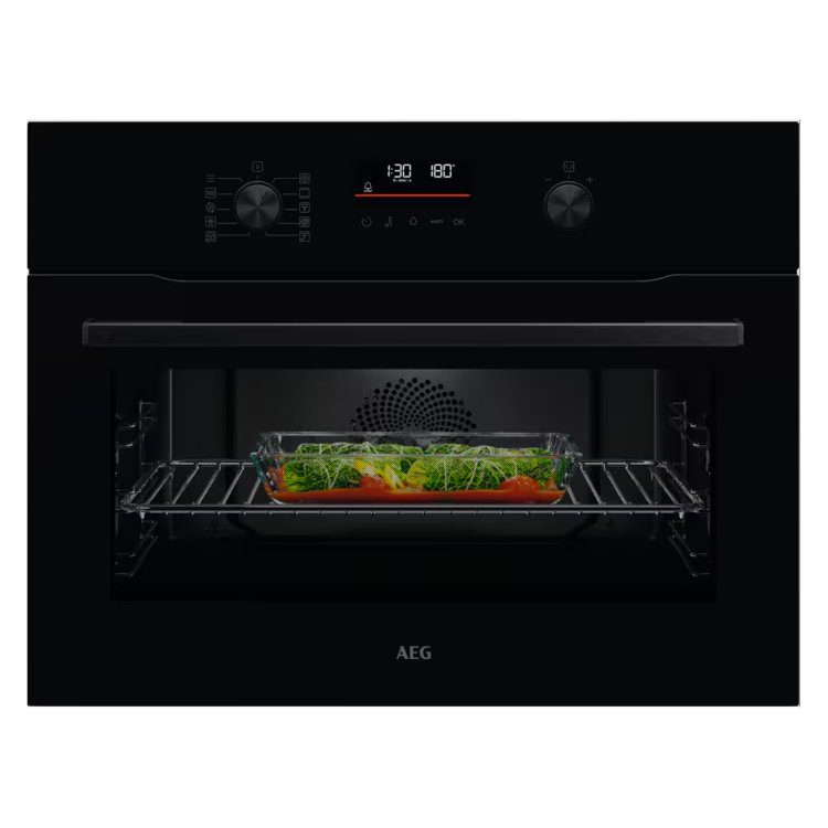 AEG  Series 6000 Built In Combi Microwave For Tall Housing OK6NK40K - Black