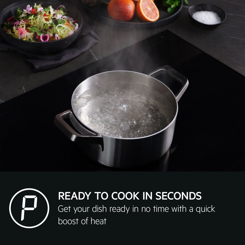 AEG 58cm Series 5000 Frameless 4 Zone Induction Hob SO64IA0SCB - Black AEG 58cm Series 5000 Frameless 4 Zone Induction Hob SO64IA0SCB - Black