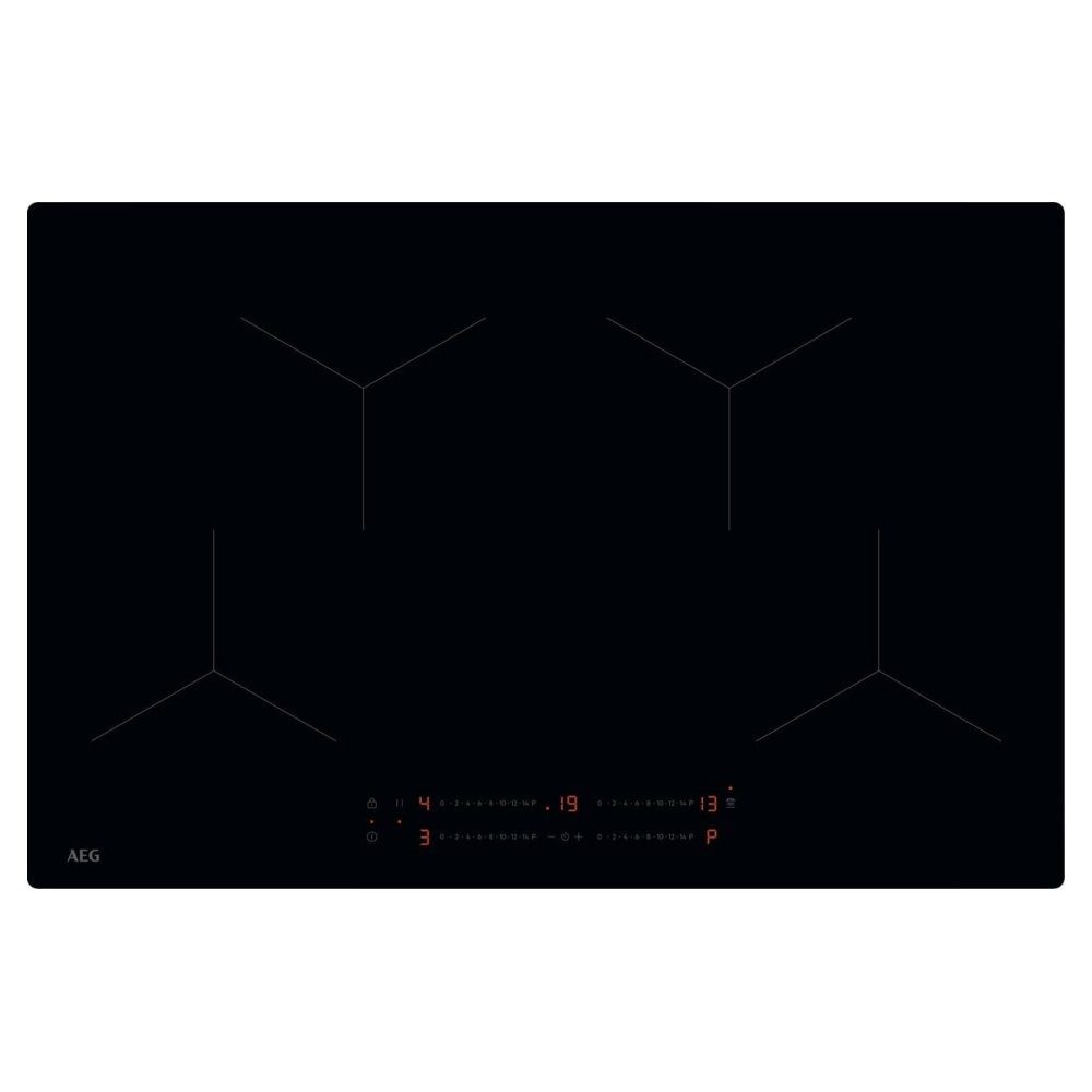 AEG  77cm Series 5000 Frameless 4 Zone Induction Hob SO84IA0SIB - Black