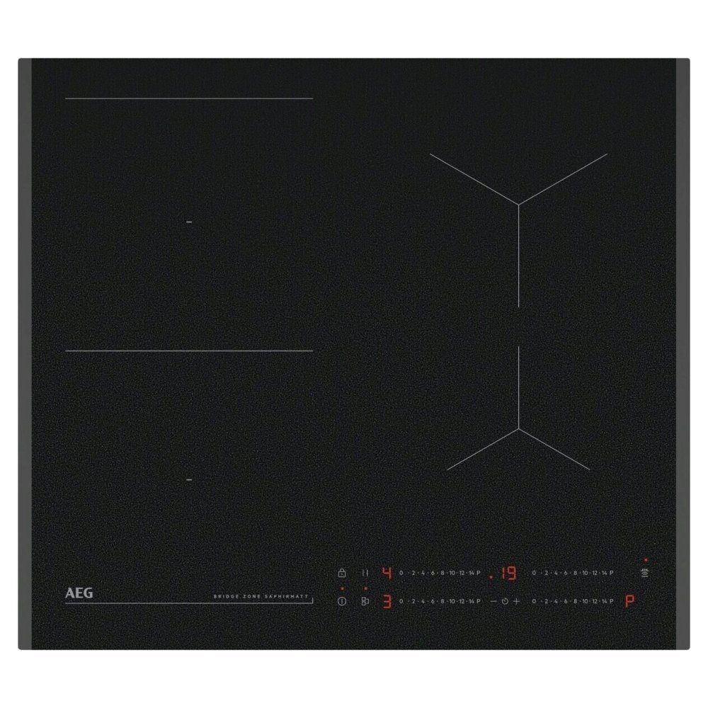 AEG  59cm Series 6000 4 Zone Sense SaphirMatt MaxiSense Induction Hob TO64IB00FZ - Matte Black