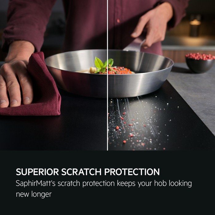 AEG 59cm Series 6000 4 Zone Sense SaphirMatt MaxiSense Induction Hob TO64IB00FZ - Matte Black AEG 59cm Series 6000 4 Zone Sense SaphirMatt MaxiSense Induction Hob TO64IB00FZ - Matte Black