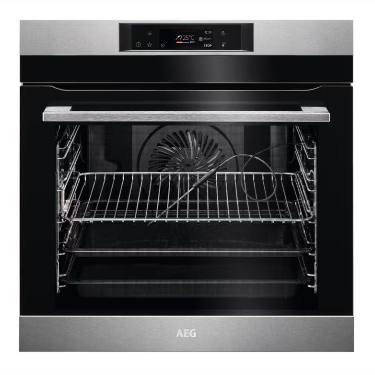 AEG  Series 8000 Pyrolytic Multifunction Single Oven BPK74238HM - Stainless Steel