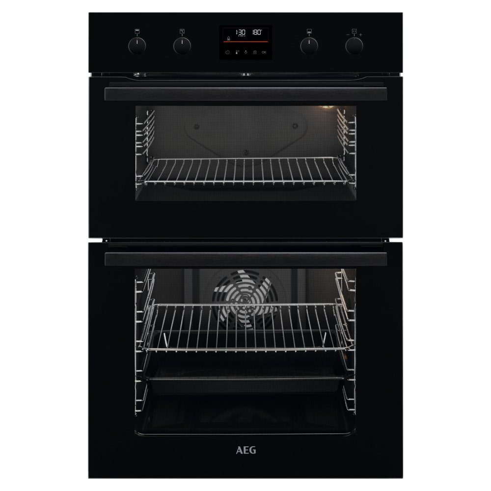 AEG  Series 6000 Built In Multifunction Double Oven DCB535060B - Black