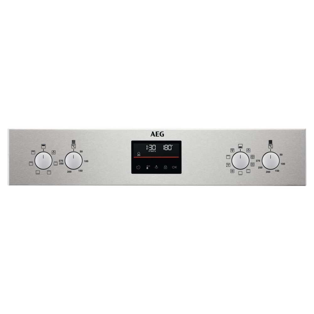 AEG Series 6000 Built In Multifunction Double Oven DCB535060M - Stainless Steel AEG Series 6000 Built In Multifunction Double Oven DCB535060M - Stainless Steel