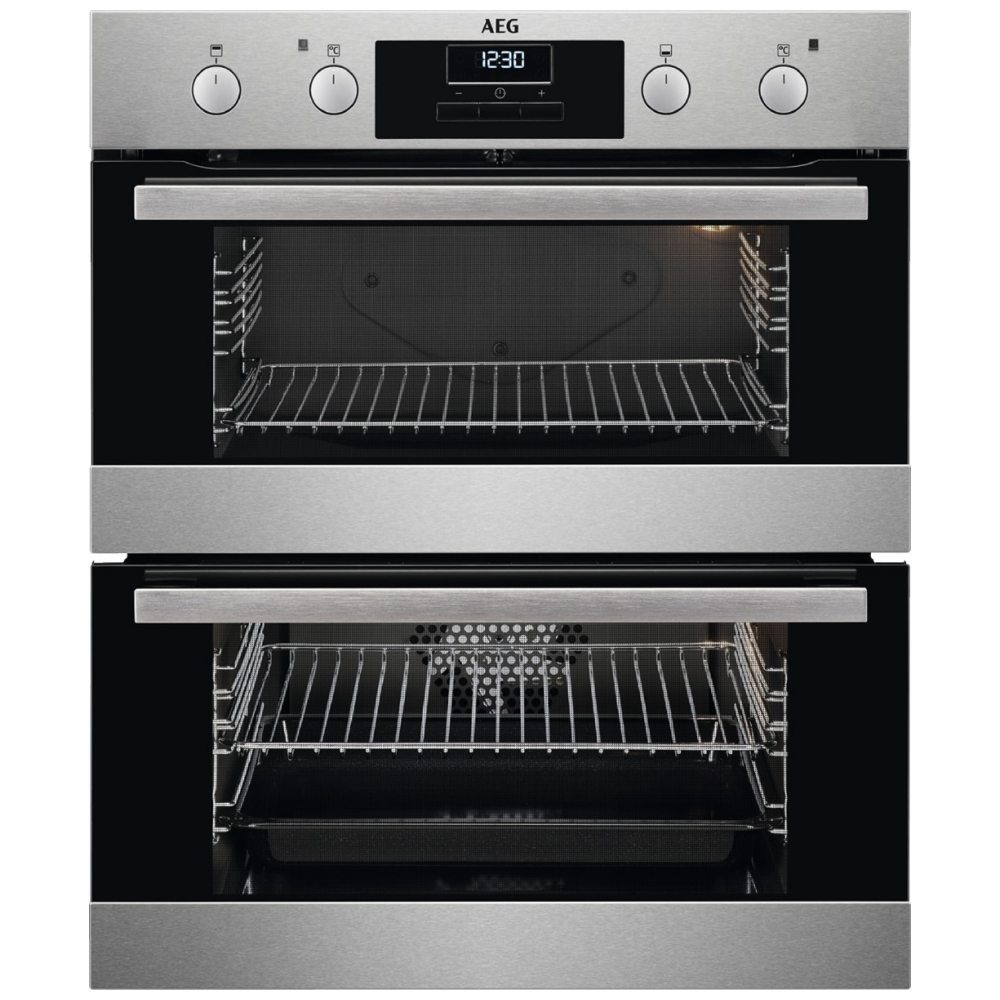 AEG  Series 6000 Built Under Double Oven DUB331110M - Stainless Steel