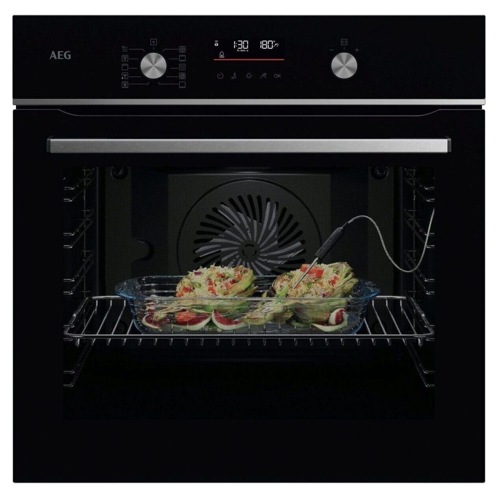 AEG  Series 5000 Pyrolytic SteamBake Multifunction Single Oven GA5PB501AB - Black