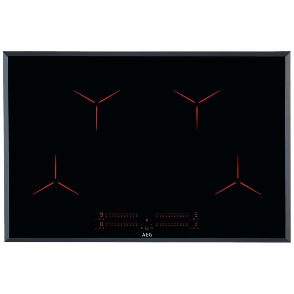AEG  80cm Series 3000 4 Zone MaxiSense Induction Hob IPE84531FB - Black