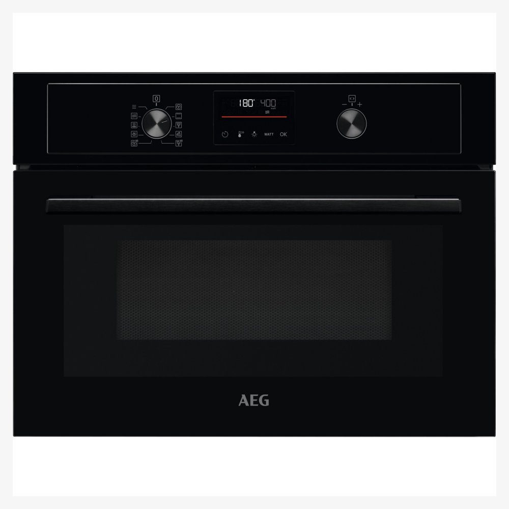 AEG  Series 3000 Built In Combi Microwave For Tall Housing KMX365060B - BLACK