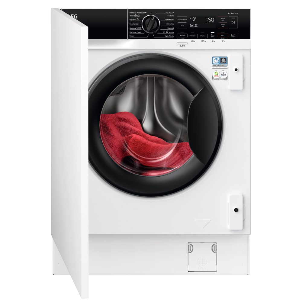 AEG  8kg/4kg Series 7000 Fully Integrated ProSteam Washer Dryer L7WC84636BI