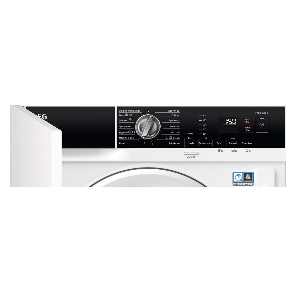 AEG 7kg/4kg Series 7000 Fully Integrated ProSteam Washer Dryer L7WE74634BI AEG 7kg/4kg Series 7000 Fully Integrated ProSteam Washer Dryer L7WE74634BI