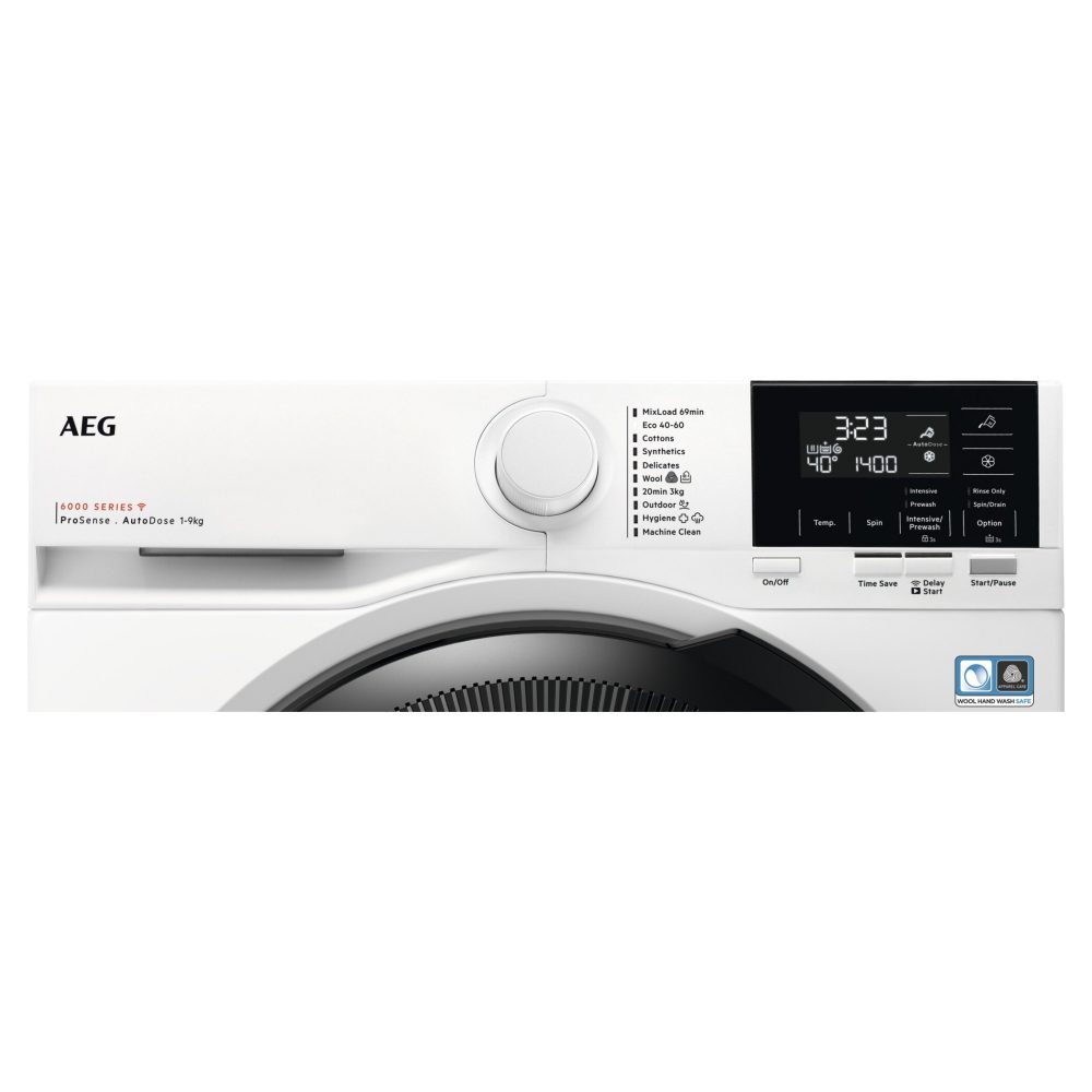 AEG 9kg Series 6000 ProSense Autodose Washing Machine 1400rpm LFR61944AD - White AEG 9kg Series 6000 ProSense Autodose Washing Machine 1400rpm LFR61944AD - White
