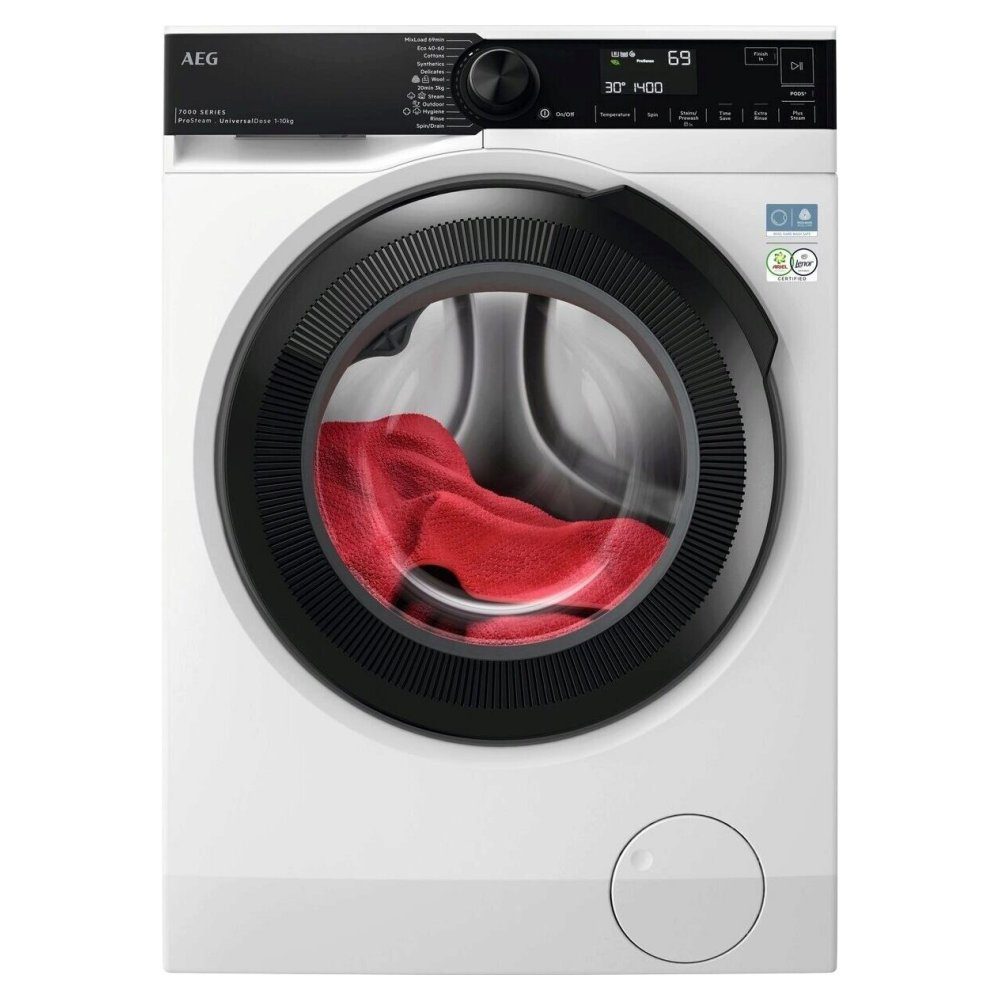AEG  10kg Series 7000 ProSteam Washing Machine 1400rpm LFSR74144UD - White